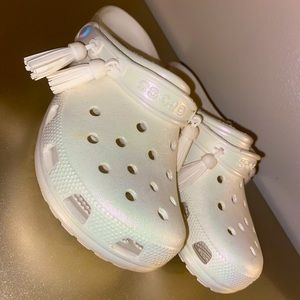 RARE Crocs Classic Festival Iridescent Clogs